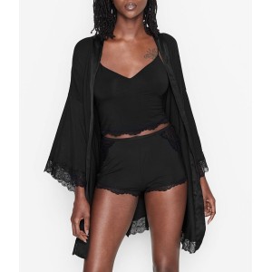 Пижама Stretch Modal Cropped Cami Set Black