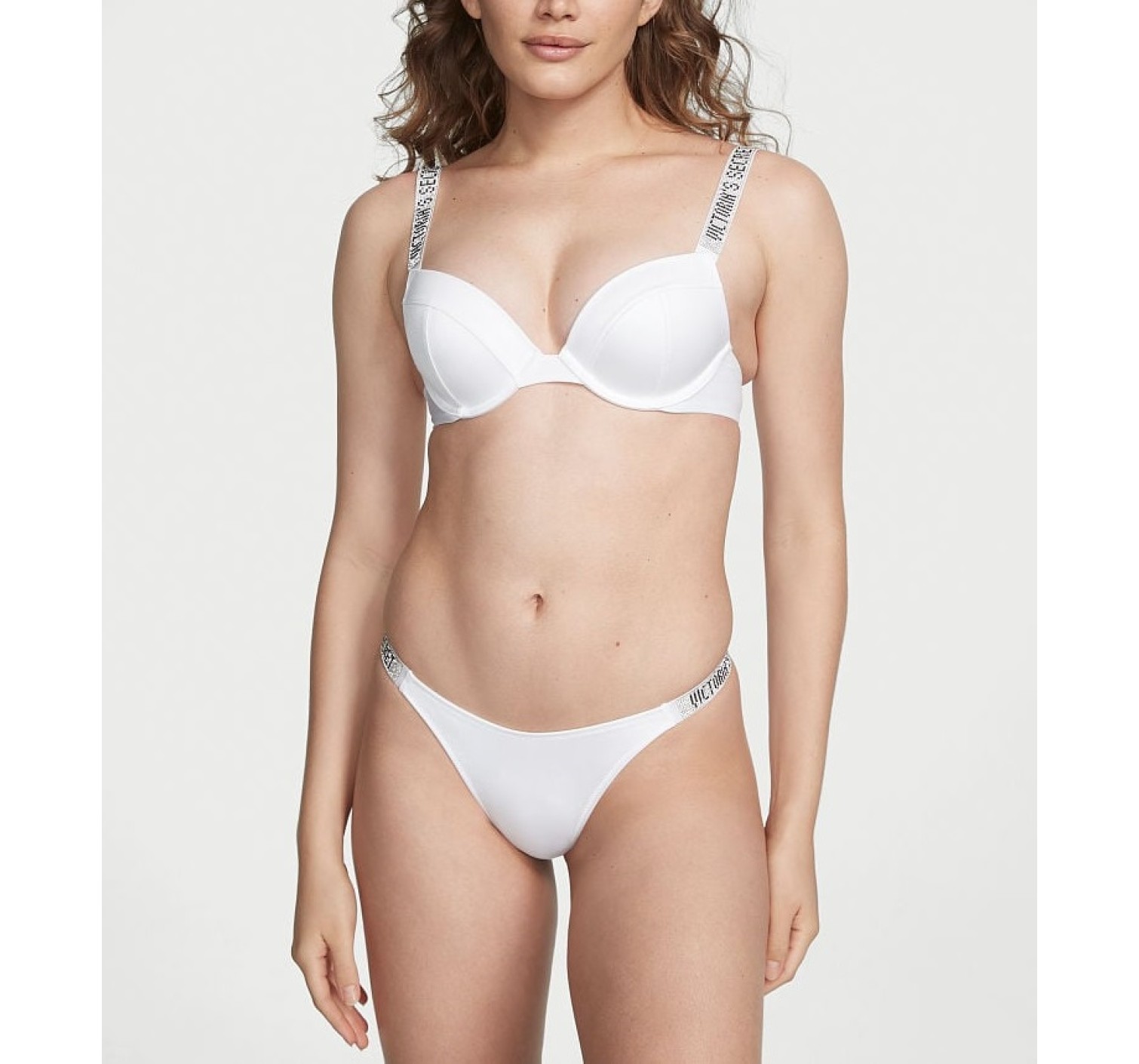 Купальник Shine Strap Sexy Tee Push-Up Bikini White