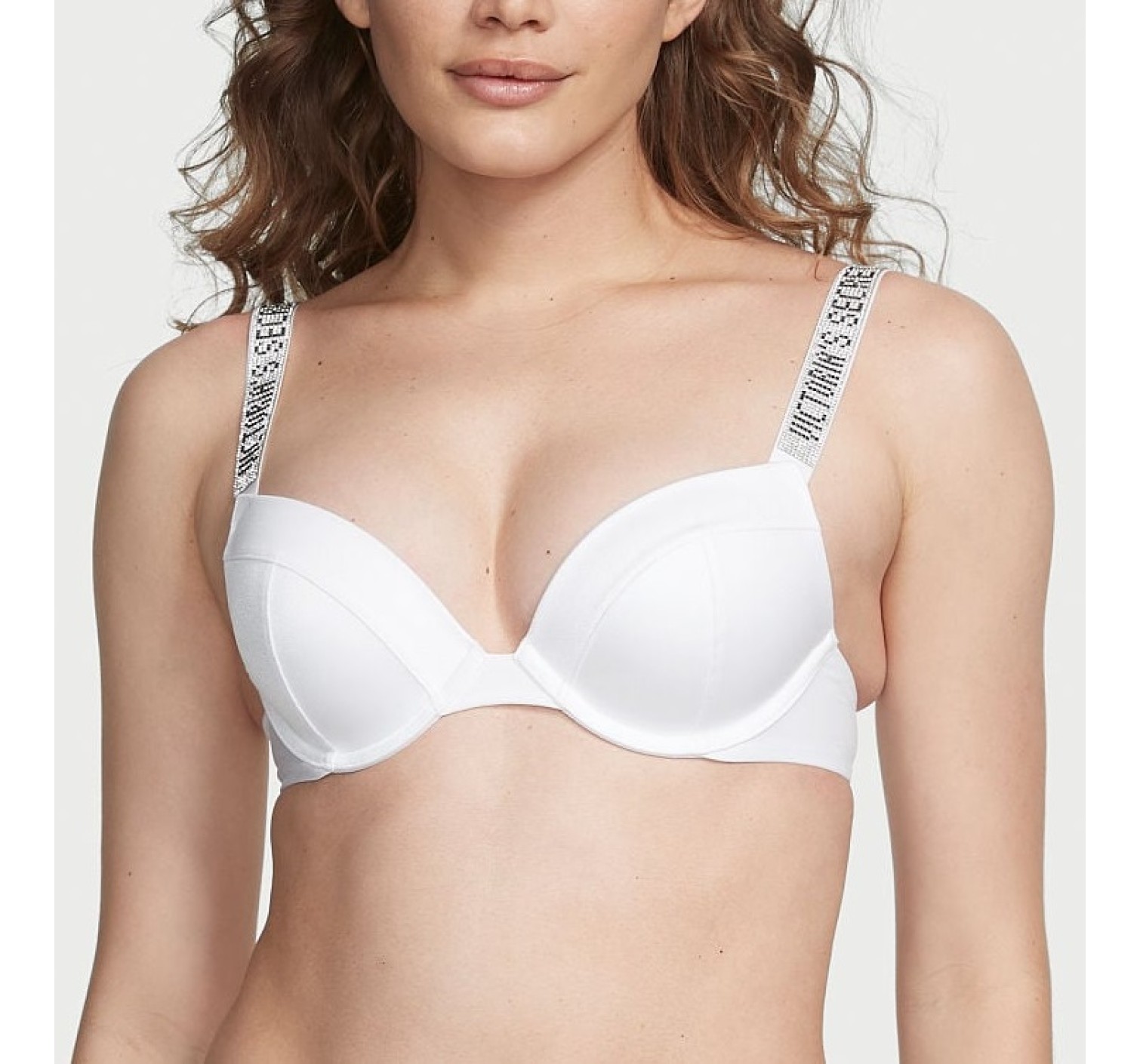 Купальник Shine Strap Sexy Tee Push-Up Bikini White