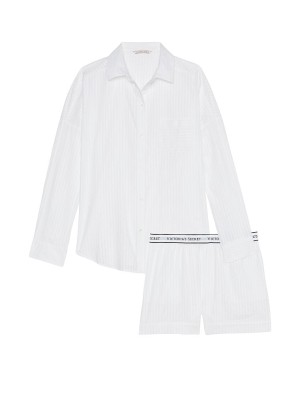 Пижама Cotton Stripes PJ Set Long sleeve White