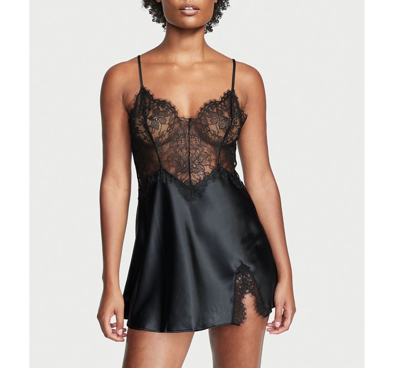 Пеньюар Very Sexy Lace Plunge Slip Black