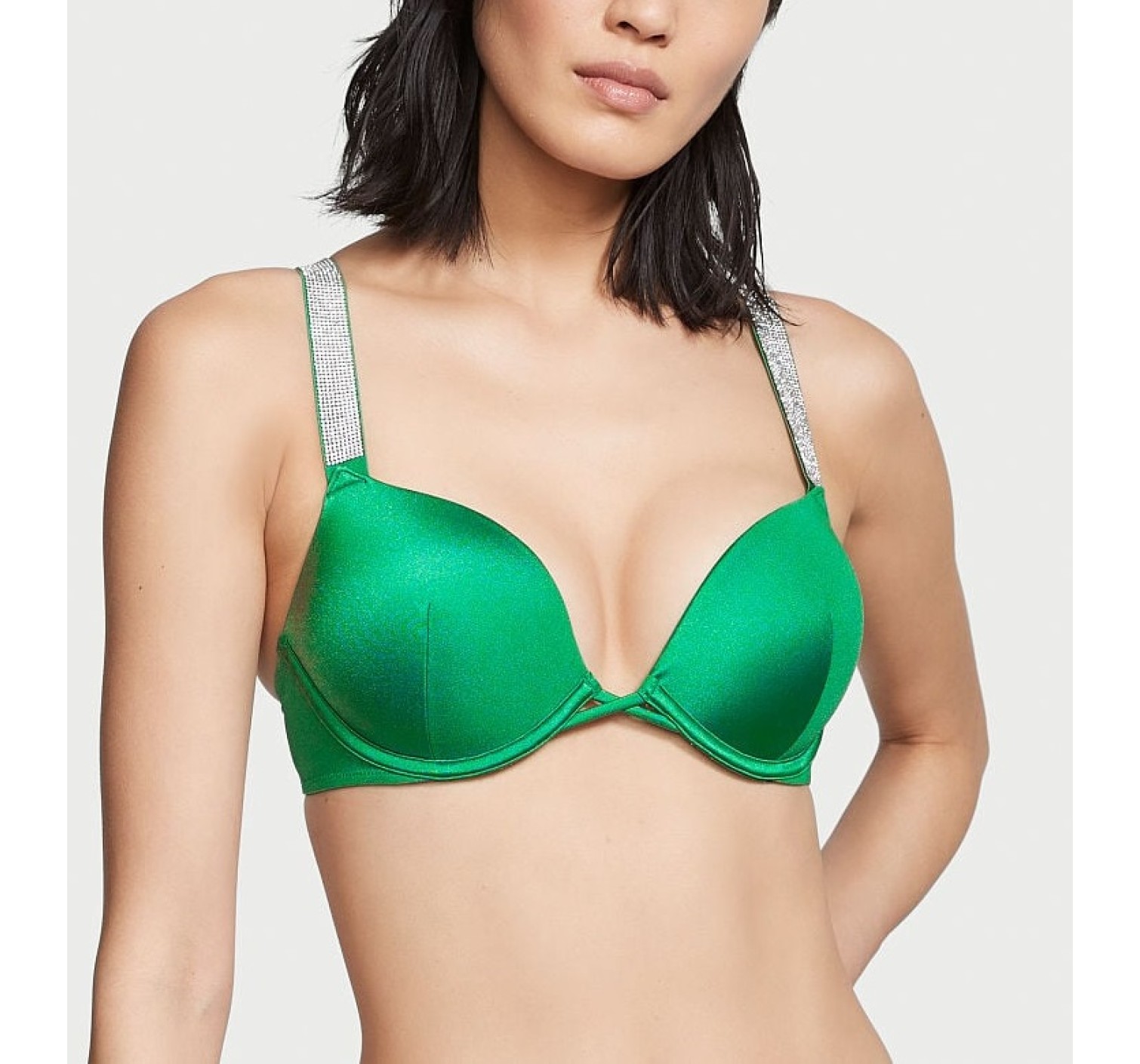 Купальник Shine Strap Bombshell Add-2-Cups Push-Up Bikini Verdant Green