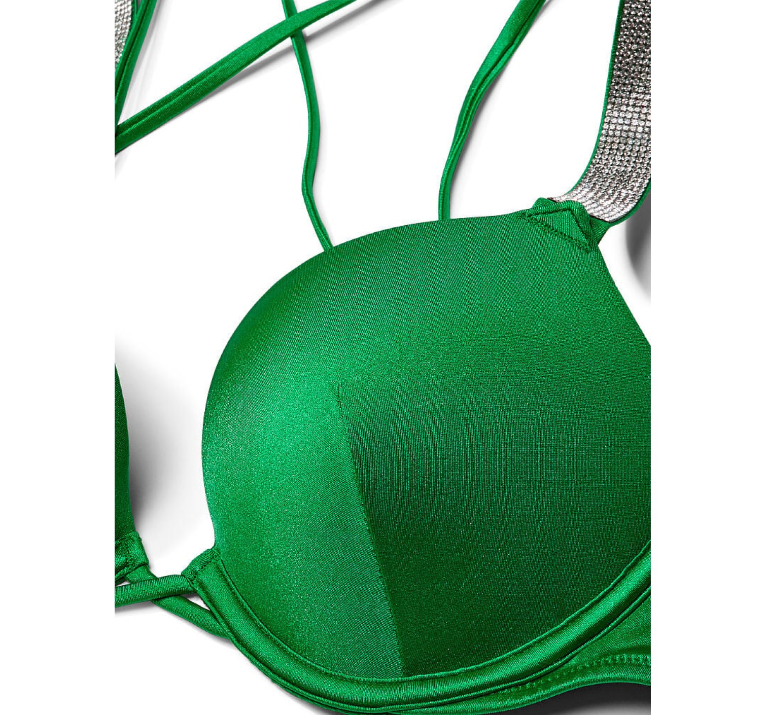 Купальник Shine Strap Bombshell Add-2-Cups Push-Up Bikini Verdant Green