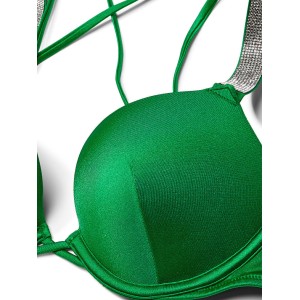 Купальник Shine Strap Bombshell Add-2-Cups Push-Up Bikini Verdant Green