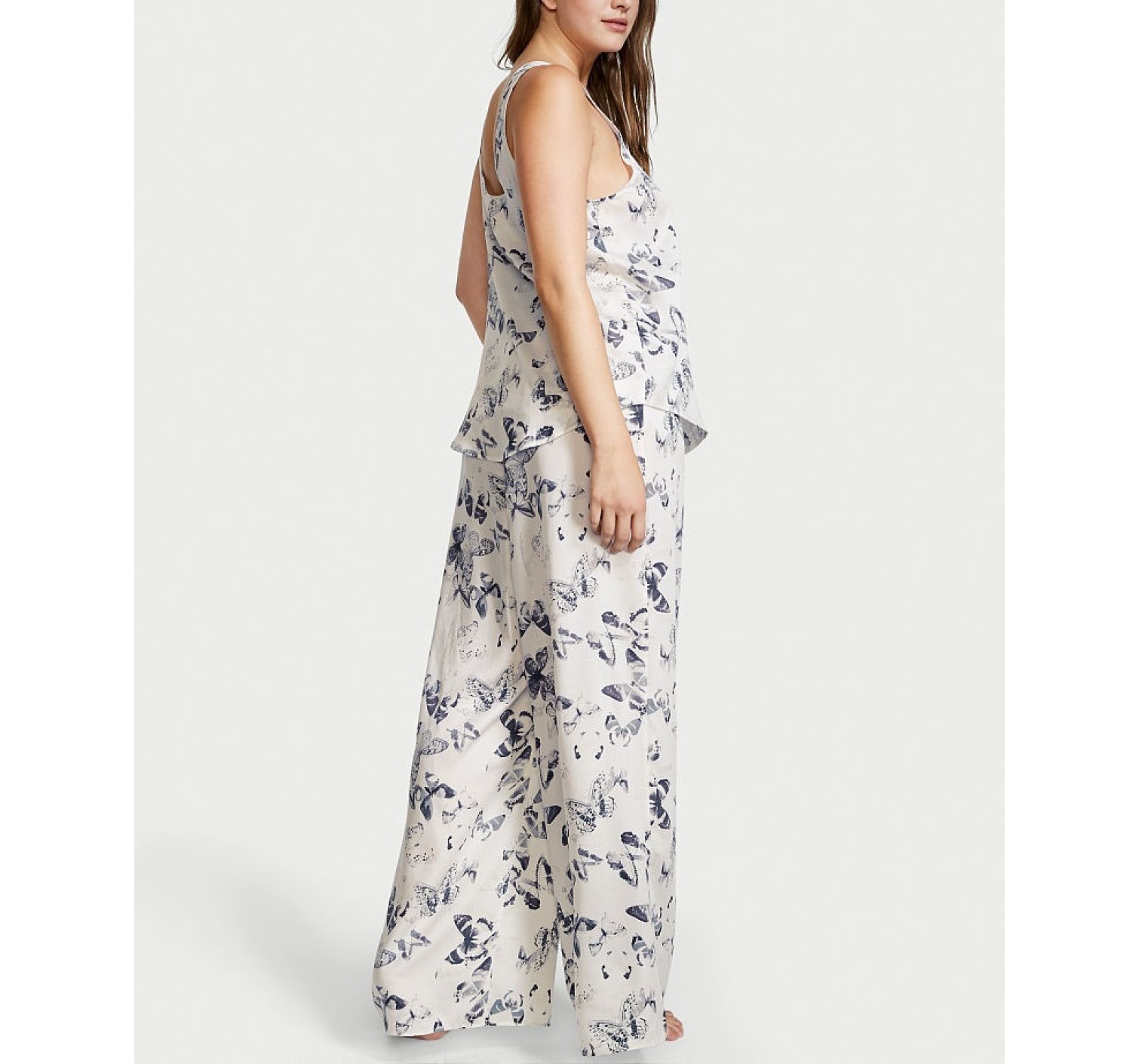 Пижама Tencel PJ Set Cami Long White Butterfly