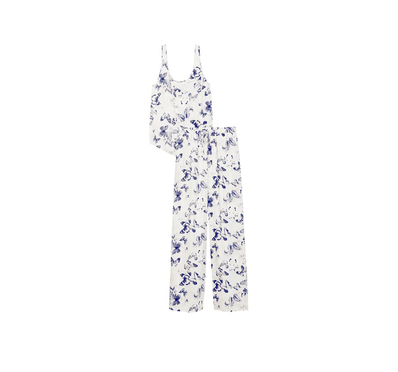 Пижама Tencel PJ Set Cami Long White Butterfly
