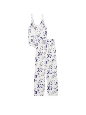 Піжама Tencel PJ Set Cami Long White Butterfly