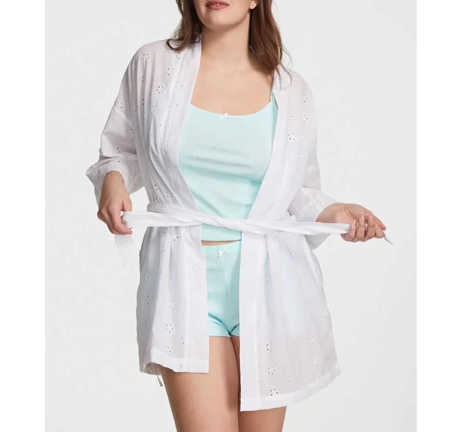Пижама Victoria Secret 3-piece PJ  Set Cotton White