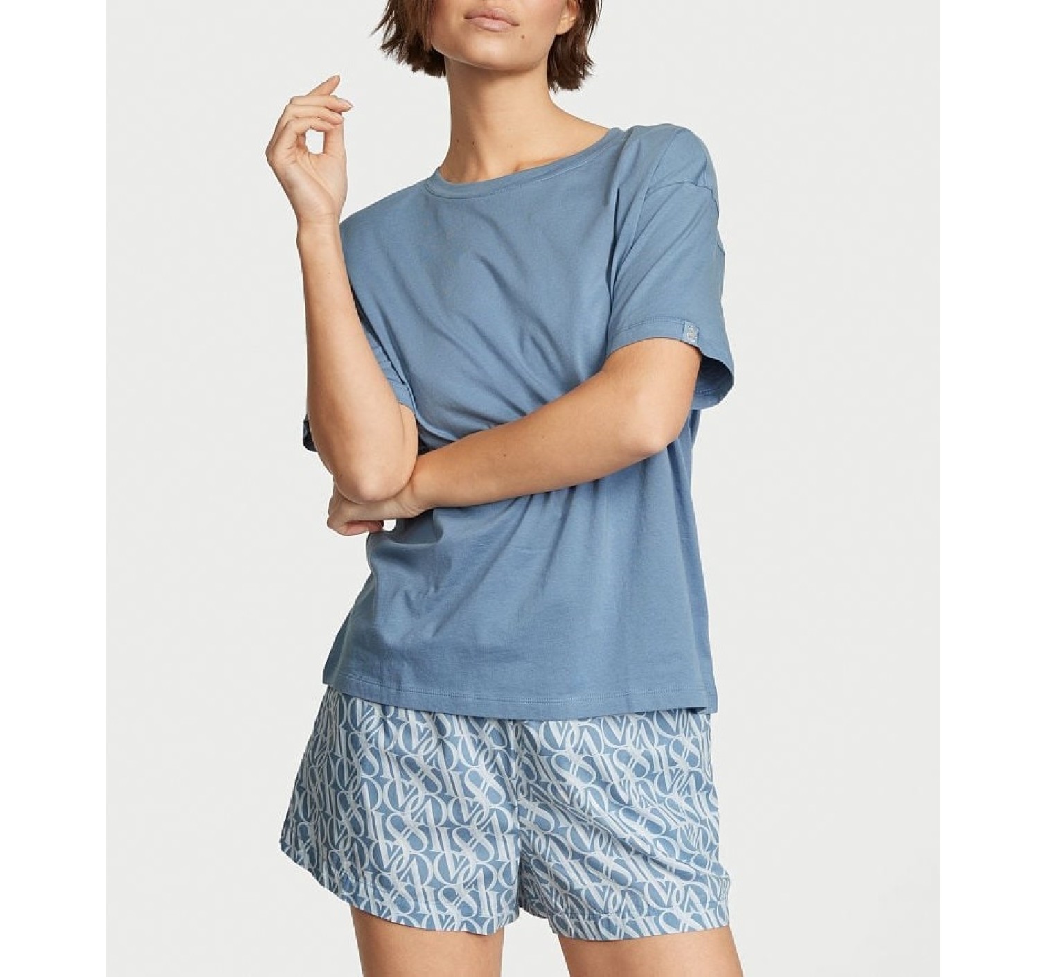 Піжама Cotton Short Tee-jama Set Blue Logo