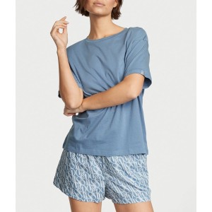 Піжама Cotton Short Tee-jama Set Blue Logo