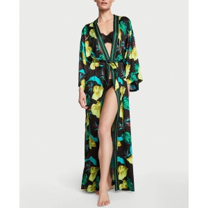 Халат Long Satin Robe Green