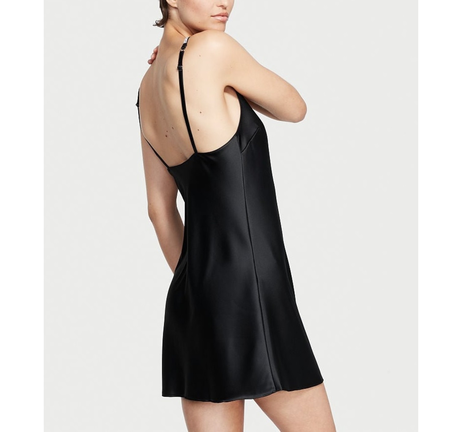 Пеньюар Shine Strap Slip Black