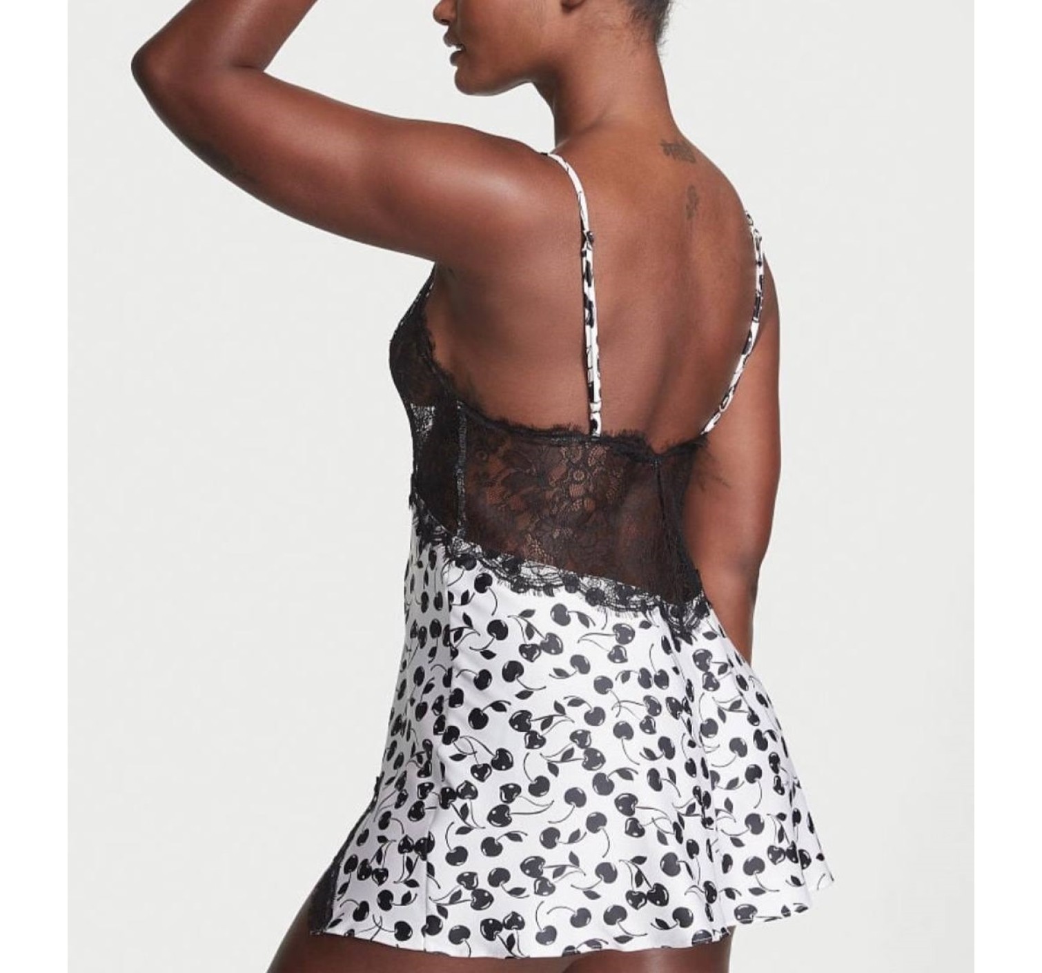 Пеньюар Very Sexy Black&White Lace Plunge Slip