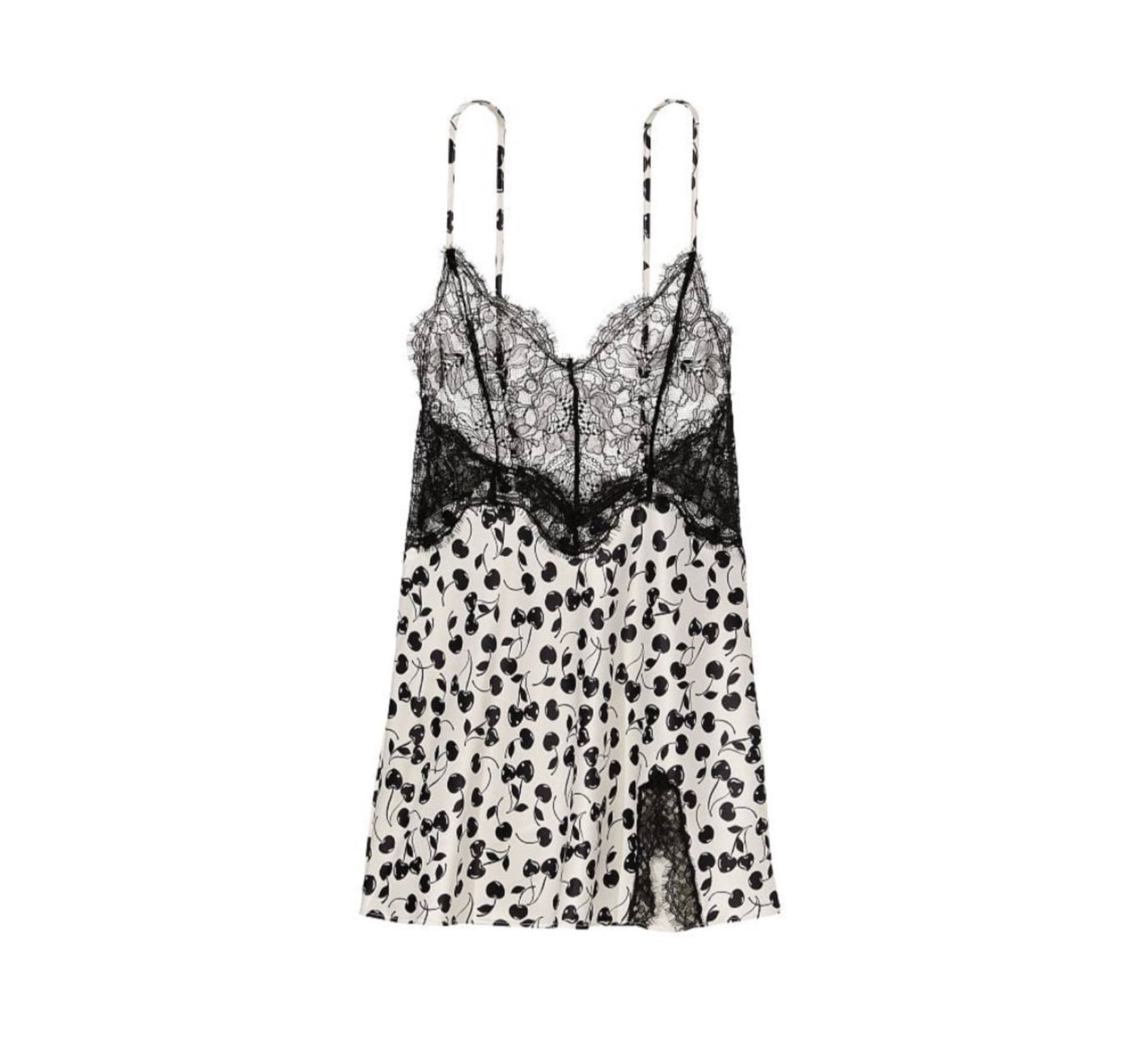 Пеньюар Very Sexy Black&White Lace Plunge Slip