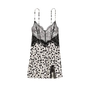 Пеньюар Very Sexy Black&White Lace Plunge Slip