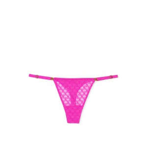 Трусики Icon Lace Adjustable String Thong Panty Fuchsia Frenzy
