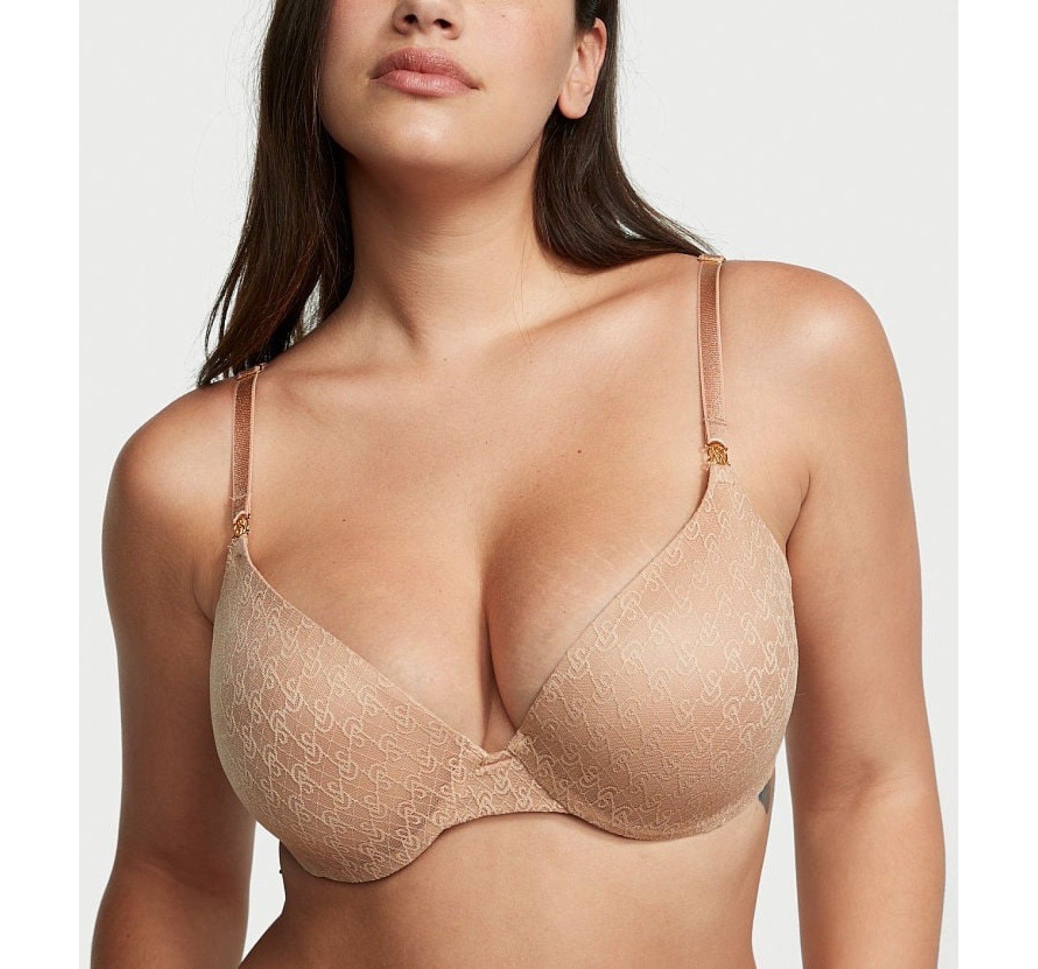 Комплект білизни Icon by Victoria's Secret Push-Up Demi Bra Praline Set