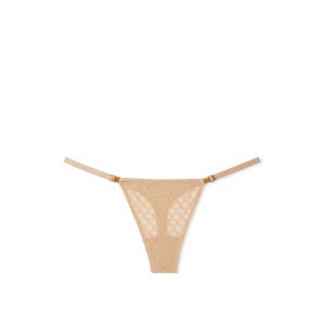 Трусики Icon Lace Adjustable String Thong Panty Praline