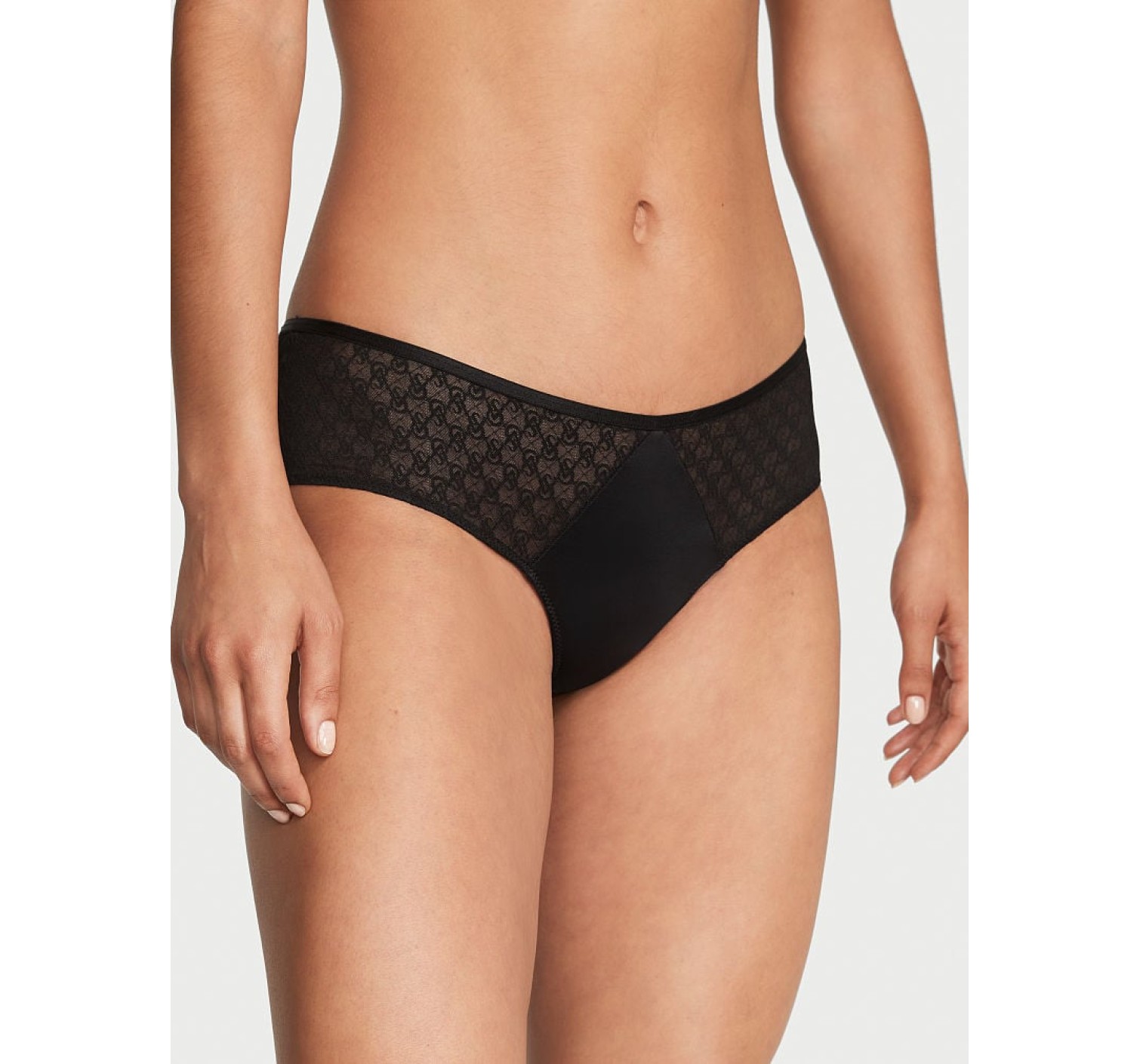 Трусики Icon by Victoria's Secret Lace Cheeky Panty Black