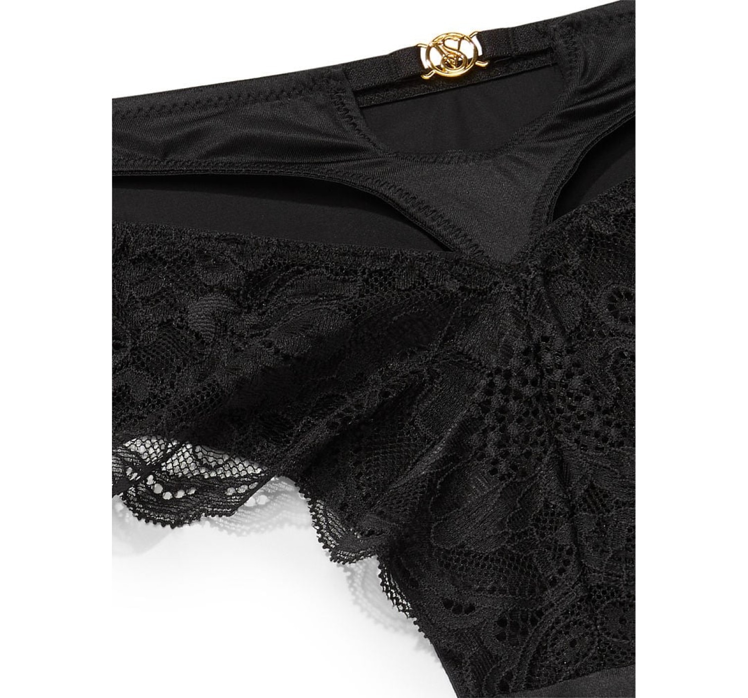Трусики Lace-Trim Cheeky Panty Lace Detail Black