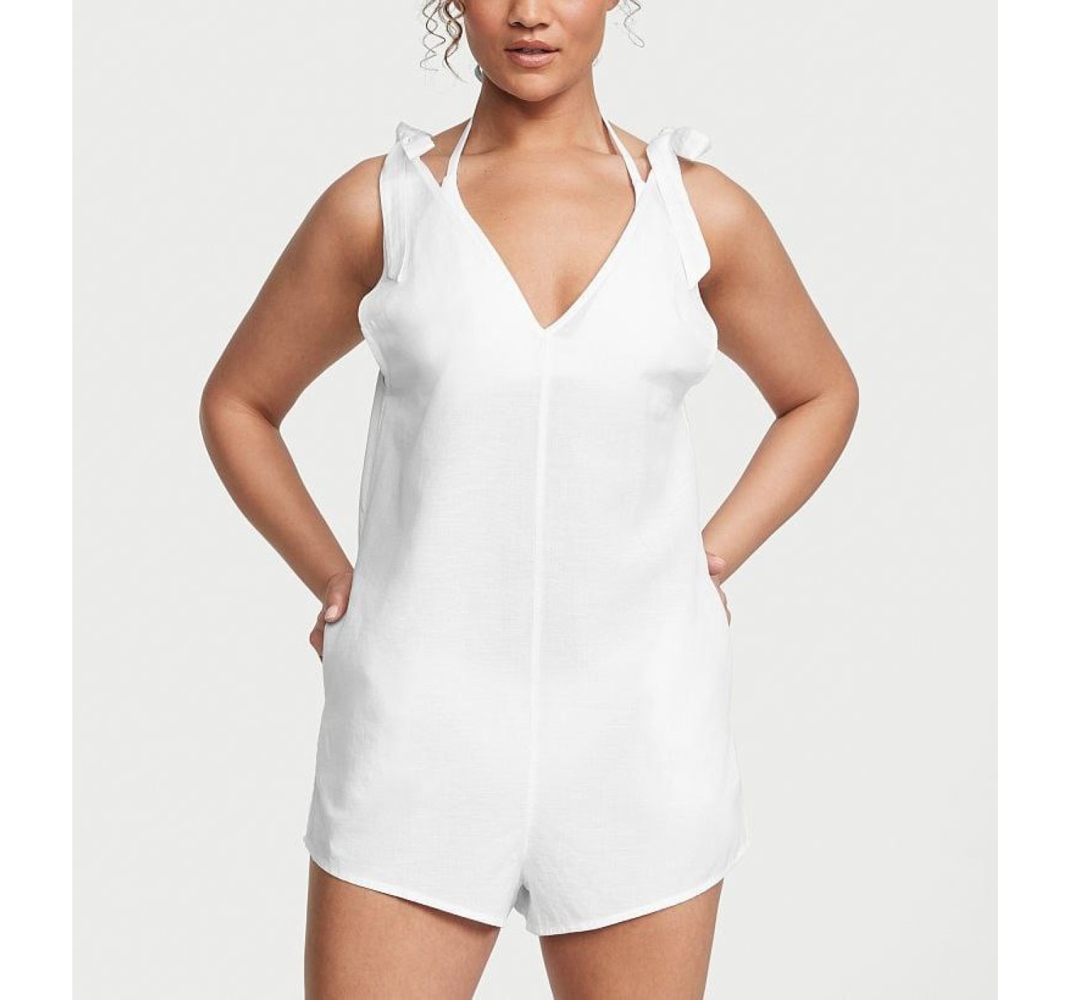 Ромпер SWIM Linen Romper Coverup White