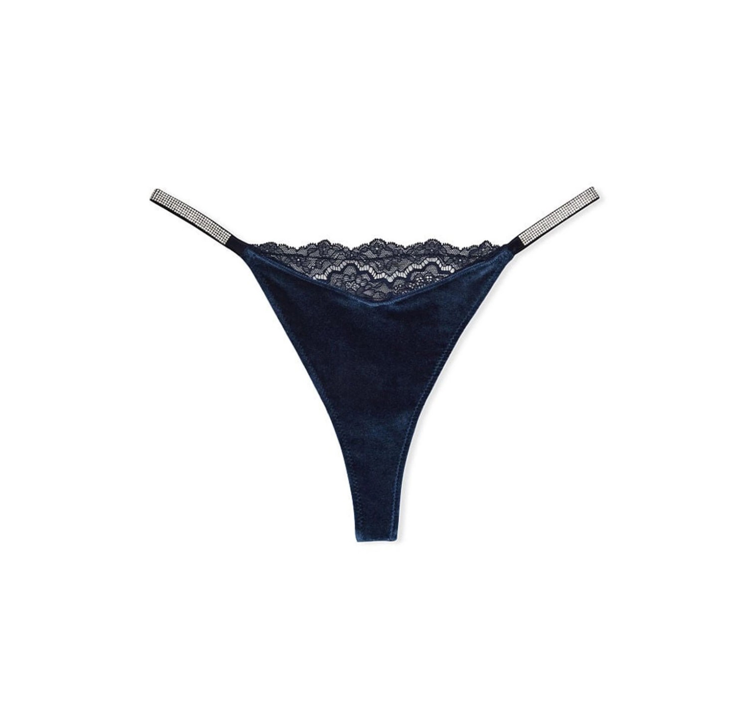 Комплект білизни DREAM ANGELS Lace & Velvet Shine Strap Corset Top Bra set Noir Navy