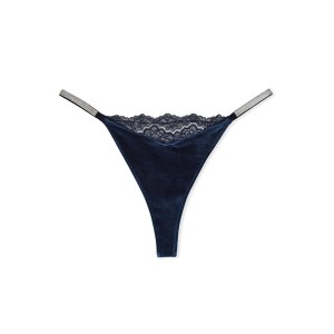 Комплект білизни DREAM ANGELS Lace & Velvet Shine Strap Corset Top Bra set Noir Navy
