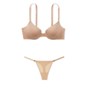 Комплект білизни Icon by Victoria's Secret Push-Up Demi Bra Praline Set