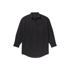 Сорочка Oversized Linen Shirt Cover Up Black