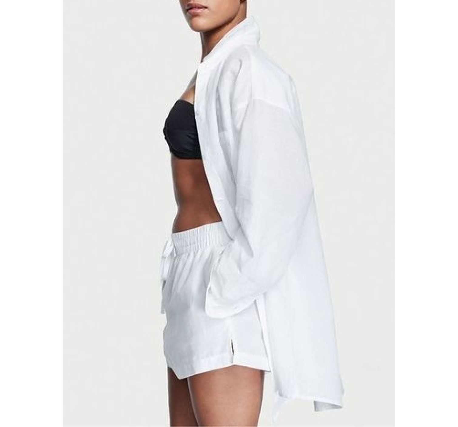 Рубашка Oversized Linen Shirt Cover Up White