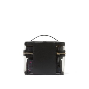 Набор косметичек 4-Piece Makeup Bag Black Ditsy Floral