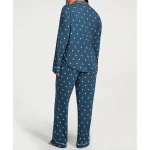 Пижама Modal Long Pajama Set Blue heart