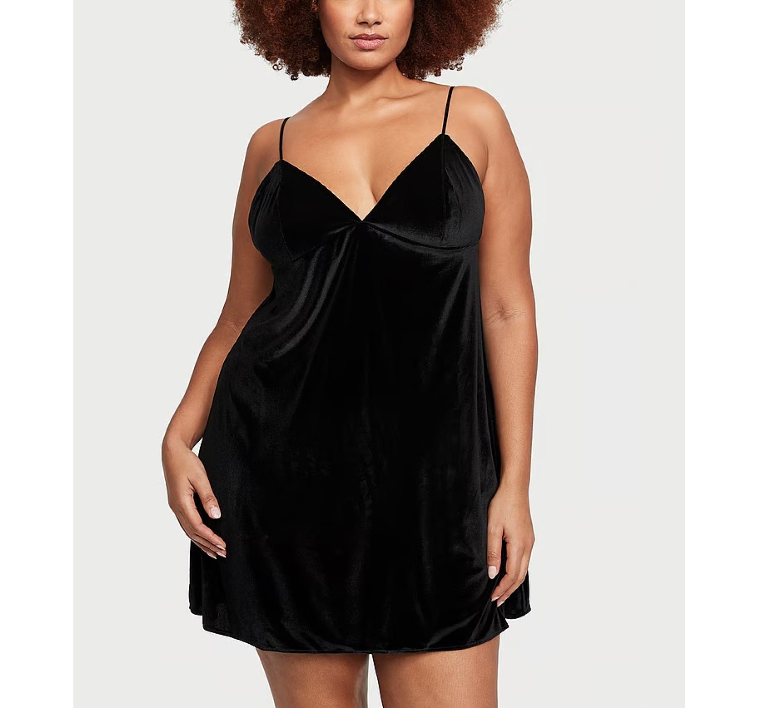 Пеньюар Velvet Slip Dress Black