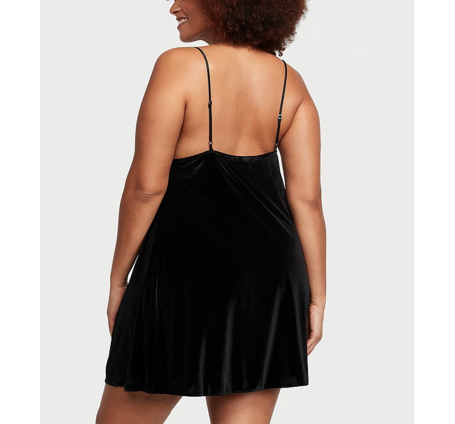 Пеньюар Velvet Slip Dress Black