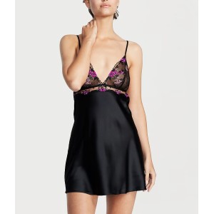 Пеньюар Floral Embroidery Satin Slip