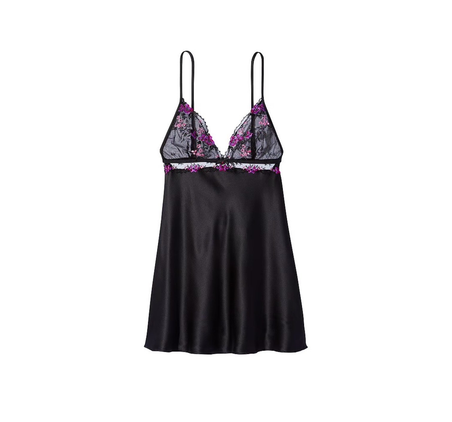 Пеньюар Floral Embroidery Satin Slip