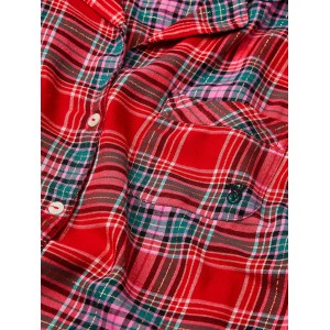 Піжама Flannel Long Pajama Set Lipstick Beauty Plaid