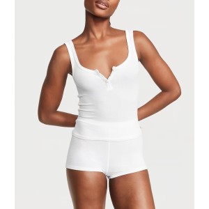 Пижама Ribbed Cami & Short Set white