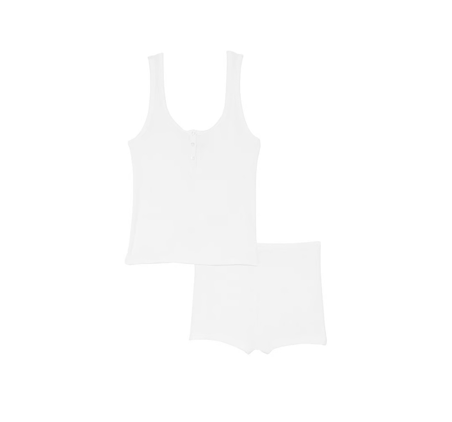 Пижама Ribbed Cami & Short Set white