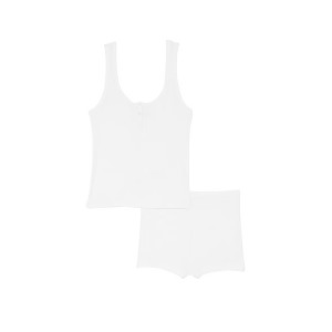 Пижама Ribbed Cami & Short Set white