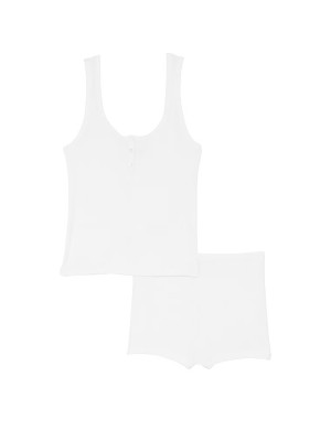 Піжама Ribbed Cami & Short Set white