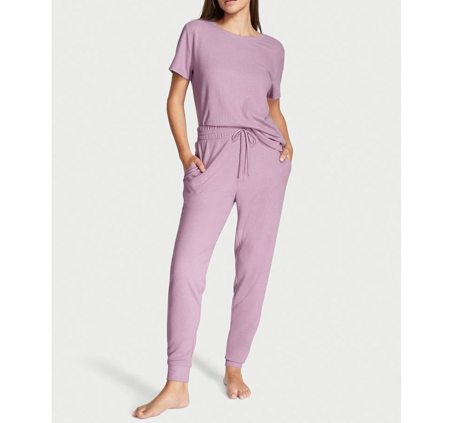 Піжама Glow Waffle Tee and Jogger Set Lilac