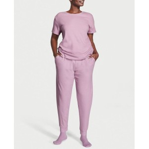 Піжама Glow Waffle Tee and Jogger Set Lilac