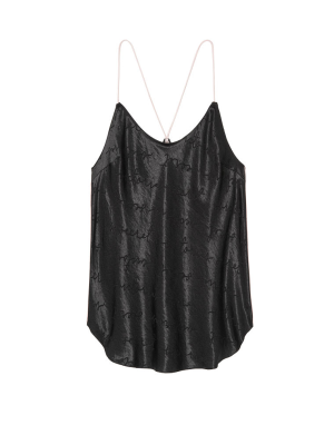 Майка Victoria’s Secret Black Satin Cami