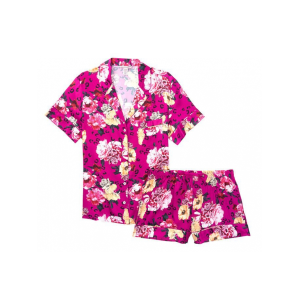 Сатиновая пижама Satin Short PJ Set Flower print