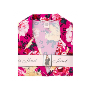 Сатиновая пижама Satin Short PJ Set Flower print