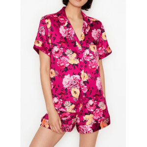 Сатиновая пижама Satin Short PJ Set Flower print