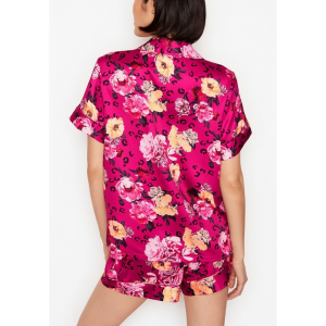 Сатиновая пижама Satin Short PJ Set Flower print
