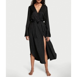 Халат Icon Satin Long Robe Black