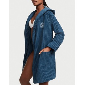 Халат Виктория Сикрет Terry Hooded Short Robe Vs Blue